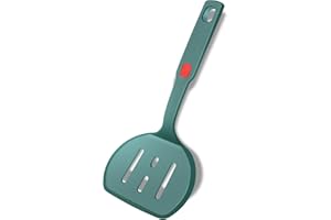 Contiup Spatola in silicone per uso alimentare, spatola rotonda scanalata per pancake per pentole antiaderenti per omelette, spatola per uova, spatola per frittata, resistente al calore fino a 315,6 °