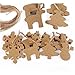 Produktbild LUOEM 100pcs Hängenden Tags Kraft Papier Etiketten Handwerk Papier Geschenk Tags Weihnachtsbaum Schneeflocke Hirsch Schneemann