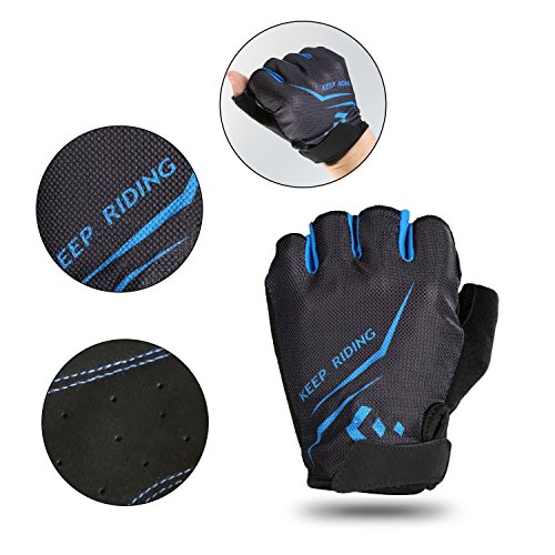 Hicool Fahrradhandschuhe Fitness- und Trainingshandschuhe Halb Finger Radsporthandschuhe Handschuhe für Herren und Damen – Ideal gloves für Radsport, Camping und mehr Sports im Freien - 4