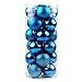 Produktbild 24pcs glänzend und poliert glänzend Weihnachtsbaum Ball Ornamente Dekorationen 2.4 1 Fässer mit 24 Weihnachtskugeln 6cm Weihnachtskugeldekoration HKFV (Himmel blau)