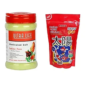 Live with Alive Ultra Medicated Aquarium Salt 1kg with Taiyo Fish Food 20g for Free!!!