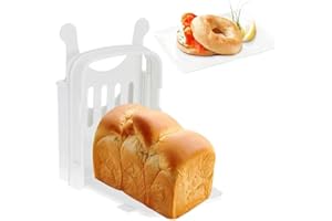 SAGASAVE Cortador de pan para pan casero, molde de corte ajustable para pasteles, cortador de pan de grosor ajustable, máquina para sándwiches, rebanar tostadas