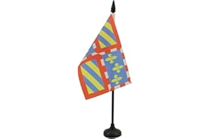 Drapeau de table Bourgogne 15x10cm - PETIT Drapeaux DE BUREAU bourguignon - France 10 x 15 cm - AZ FLAG