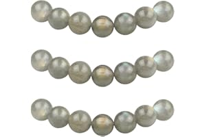 MJDCB 60 pezzi 6mm Pietra Luna Grigia Sciolto Perline in Pietra Semipreziose Naturale per Creazione Braccialetti Collane e Gioielli Pietre Dure per Bigiotteria Fai Da Te Rotonde