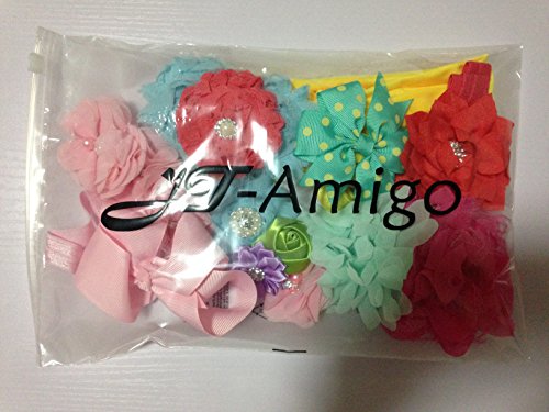 JT-Amigo 9er Set Baby Mädchen Haarband Stirnband - 6