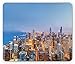 Produktbild WYICPLO Chicago Skyline Mouse Pad, Aerial View of Town with Michigan Lake Vibrant City Panorama Evening Time, Standard Size Rectangle Non-Slip Rubber Mousepad, Multicolor