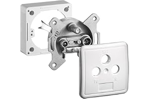 Goobay 68852 SAT antennuttag set/3 hål antennkabel anslutning/stygn ytmonterad uttag för kabeltv/multimediaduttag med DC pass