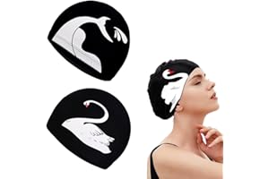 NTRUXZP Gorros de natación para Hombres y Mujeres, 2 Gorros de Natación Elásticos Sombrero de Natación de Tela Cómoda Gorros de Baño Unisex Gorros Antideslizantes para Piscinas