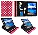 Produktbild Sweet Tech Aiyiben 10.1 Zoll Tablet Rosa Polka Universal 360 Grad Wallet Schutzhülle Folio mit Kartensteckplätzen (9-10 Zoll