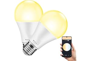 oniroview Lampadine Led Smart Compatibili Alexa Google WiFI Intelligente E27 10W Dimmerabile Luce Calda 2700K Bianco Regolabile (2)