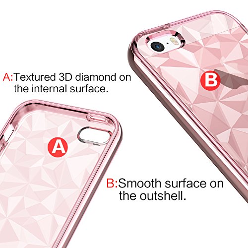 Funda iPhone SE Funda iPhone 5 Funda iPhone 5S BENTOBEN Carcasa Case Cover con TPU Suave y Anti-rasgu os Transparente 3D Modelo Geom trico de Diamante con Textura Funda para iPhone 5 5S SE Rosa Oro reviews Funda iPhone SE Funda iPhone 5 Funda iPhone 5S BENTOBEN Carcasa Case Cover con TPU Suave y Anti-rasgu os Transparente 3D Modelo Geom trico de Diamante con Textura Funda para iPhone 5 5S SE Rosa Oro
