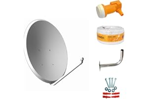 TDTPROFESIONAL Kit Parabólica 80cm con Accesorios