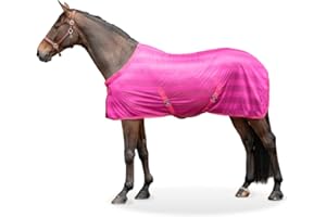 Equinate Coperta per mosche Guardian con cintura a croce e imbottitura al garrese, 155 cm, con protezione efficace contro mosche e insetti, coperta per cavalli, coperta in vimini