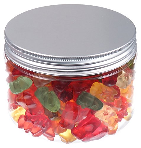 Tarros de 450 ml de PET transparente, con tapa de aluminio, 10 piezas