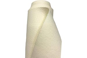 A-Express Simili Cuir à Grain Imitation Cuir Tissu Texturé Vinyle Tissu en cuir Matière Vendu au mètre - Crème 2 Mètre 200cm x 140cm