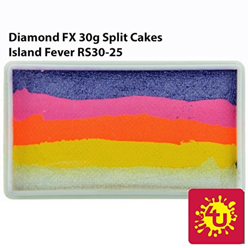Diamond FX 30g Split Cake / One Stroke Face Paint ~ Island Fever (RS30-25)