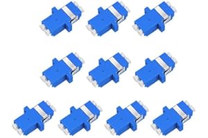 DollaTek 10PCS Fiber Optic LC to LC Adapter Singlemode UPC Duplex Fiber Optic Extender/Fiber LC Coupler Series