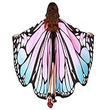 _alas de hada mariposa alas de hada bebe disfraz de chal alas de mariposa adulto chica mujeres gasa bufanda diseño de pavo real alas hada ninfa pixie gasa chal disfraz ángel mariposa alas capa disfraz de baile accesorio para niños y adultos arco iris bufanda de suave tela mariposa alas señoras traje de ninfa alas de angel alas de hada y mariposa en elfos ninfas adultos alas de hada disfraz de tul
