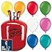 Produktbild PartyMarty Ballon-Set Happy Colors: Ballongas Helium Flasche Inklusive 55 Bunte Luftballons + 50x Ballonband mit Schnell-Verschluss - für Kindergeburtstag, Sommerparty Geburtstag Kinderparty & Co