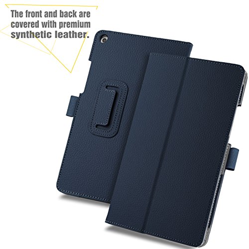 Huawei MediaPad T3 8 8-Inch Hülle Case, Infiland Slim Fit Folio PU-lederne dünne Kunstleder Schutzhülle Cover Tasche für Huawei MediaPad T3 8-Inch IPS Tablet(Dunkleblau) - 2
