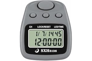 Vrajwasi 1 Crore Naam Japa Counter, 12-Channel Digital Chanting Counter with Soft Buttons, Auto Power Off, Long Battery Life, Water Resistant & Premium Matte Black Finish (Grey)