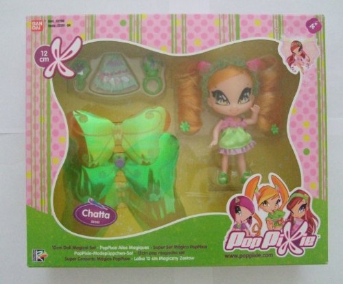 PopPixie (Complete Set of 4) Doll Magical Sets. 12cm Amore, Chatta, Lockette & Cherie. (Winx Club Pixies!)