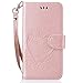 Produktbild Galaxy S7 Edge Hülle, Bear Village® PU Leder Flip Tasche, Schutzhülle mit Ständer Funktion und Card Holder, Handyhülle für Samsung Galaxy S7 Edge, Rose Gold