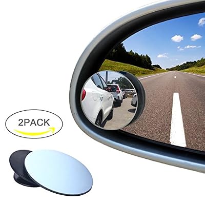 Kokeo Miroire grand-angle en voiture, Miroir Angle mort de Voiture, Aveugle d’un angle mort à 360 degrés, Rétroviseur sans tache, Rétroviseur avec tous genre de voitures polyvalent petiet miroir rond sans bord le pur verre direct fabricant de Marque