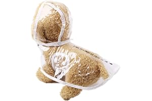 CHICKWIN Chickw1 Manteau de Pluie pour Pet Chiot, Imperméable léger et Pliable étanche Plein air Poncho Vêtements Veste de Chien Chats (XS,Blanc)
