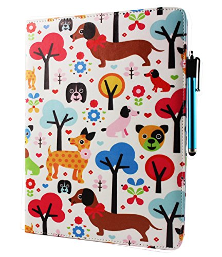 Emartbuy ACEPAD A96 10 Tablet PC 3G 9.6 Zoll Universal ( 9 – 10 Zoll ) MultiColoured Welpen 360 Grad Rotierende Stand Folio Geldbörse Tasche Hülle + Eingabestift - 3