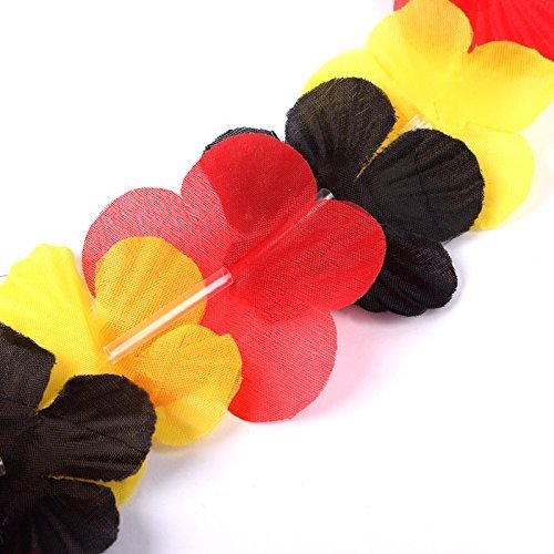 S/O® 30er Pack Blumenkette Deutschland Blumenketten Hawaiikette Hawaiiketten Hawaii Kette Blume Blumen Halskette Halsketten Deko - 2
