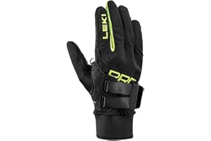 LEKI PRC Shark - Guantes de tiburón, Color Negro y Amarillo neón, Talla 9