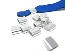 ‎TWIST4 Alu Hülsen/Plomben für gewebte/bedruckte Stoff Einlassbänder Eintrittsbänder ** DAS ORIGINAL **- 10 Stück