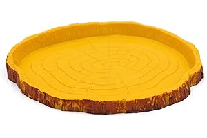 MUALROUS Reptile Food Dish Resin Pets Feeding Plate Turtle Feeding Bowl Tortoise Food Dish for Small Sulcatas Bearded Dragon Gecko Yard Lizard Pet Breeding Tray