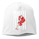 KLYDH Men and Women Hockey Player Sports USA Flag Warm Stretchy Daily Beanie Hat Skull Cap Outdoor Winter