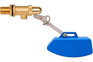 MUYIRTED 3/4 Pollice Valvola A Galleggiante In Ottone, Valvole Di Controllo Del Livello Dell'acqua Per Serbatoi D'acqua, Cisterne, Acquari, Galleggiante Automatica Blu