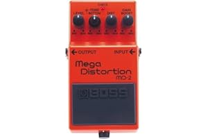 Pédale Mega Distortion MD-2 BOSS, des distorsions ultra basses extrêmes pour le Metal et le Hard Rock modernes