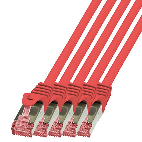 BIGtec – 5 Stück – 0,15m Netzwerkkabel Patchkabel Ethernet LAN DSL Patch Kabel Gigabit weiß ( 2x RJ-45 Anschluß , CAT6 , doppelt geschirmt ) 0,15 Meter - 4
