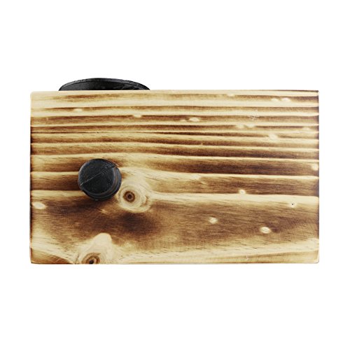 Toilettenpapierhalter, Earthbay Klassisch WC-Ersatzpapierrollenhalter Gebildet vom Industriellen Eiserne Rohr & Hölzernes Regal - 5