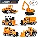 Produktbild Spielzeug Auto Spielzeug Baustellenfahrzeug 6 SetOrange und Schwarz)
