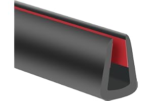 Rubber Edge Trim, 6 mm Adhesive Flexible U Channel Edge Guard for Sheet Metal, Glass, Flexi Glass and Plywood Fit for 5-7mm W