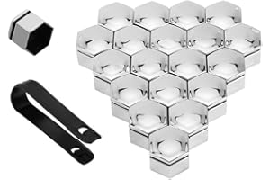 FGAITH 20pcs 17mm 19mm Cache-écrous De Boulon De Roue pour Peugeot 407 408 508 2008 3008 4008 5008, Capuchons D'éCrou De Roue, Pneu Couvercle Enjoliveurs De avec Outil De Retrai,17MM-A01