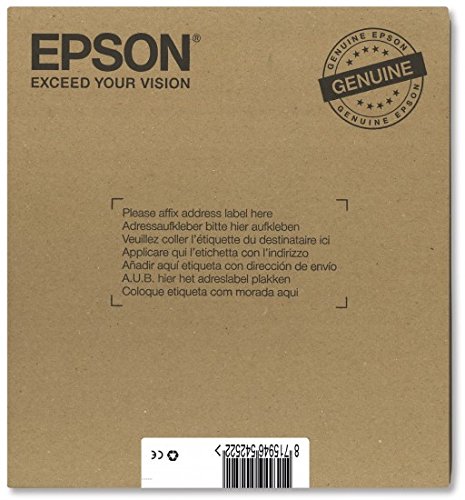 Encre d origine EPSON Multipack Gu  pard T0715   cartouches Noir  Cyan  Magenta et Jaune  Emballage    D  baller sans s   nerver par Amazon    