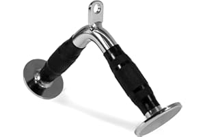 Yes4All Corde à triceps, barre en forme de V, barre rotative, poignée en D simple, ensemble de fixation de machine à câble à double poignée en D, fixation de traction LAT, de machine à câble