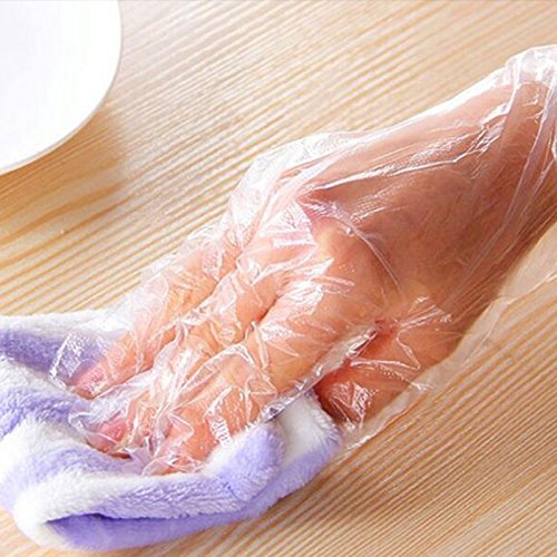 Preisvergleich Produktbild elegantstunning Einweghandschuhe, groß, klar (500 Stück)