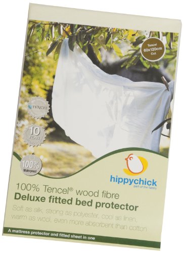 Hippychick Tencel Fitted Mattress Protector - 90 x 200cm - Single, Pale Lemon