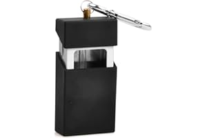 Zsanhua Pocket Ashtray Black Mini Ashtray with Keychain Metal Portable Ashtray for Outdoor Indoor Travel Hiking Camping Beach Fishing