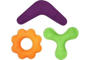 PET BRANDS Ministry of Pet Interaktives Hundespielzeug/Welpenspielzeug, Wurf- und Apportierspielzeug, strapazierfähig, für den Außenbereich, gemischt, 3 Stück