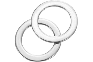 QUARKZMAN Zestaw 120 podkładek M6 x 9 x 0,1 mm, 304, podkładki ze stali nierdzewnej, uszczelki płaskie, mocowania pierścieniowe, podkładki do śrub, nakrętek, prętów gwintowanych