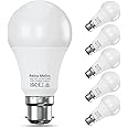 B22 LED Bulbs Bayonet 100W Equivalent, 2700K Warm White Bayonet Light Bulb, 13.5W 1500lm Super Bright LED Bayonet Bulb, BC GLS Energy Saving Light Bulb, Pack of 6